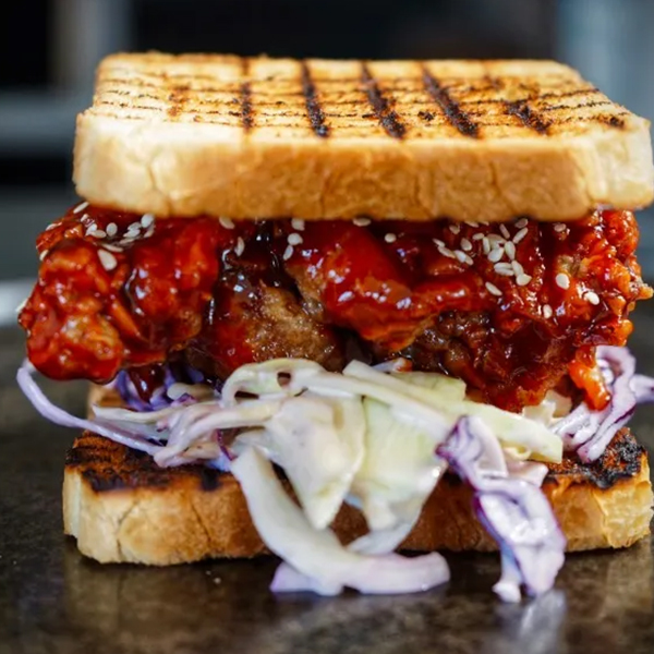 Who's Cafe Shawlands Scottish-Korean-Fried-Chicken-Toastie