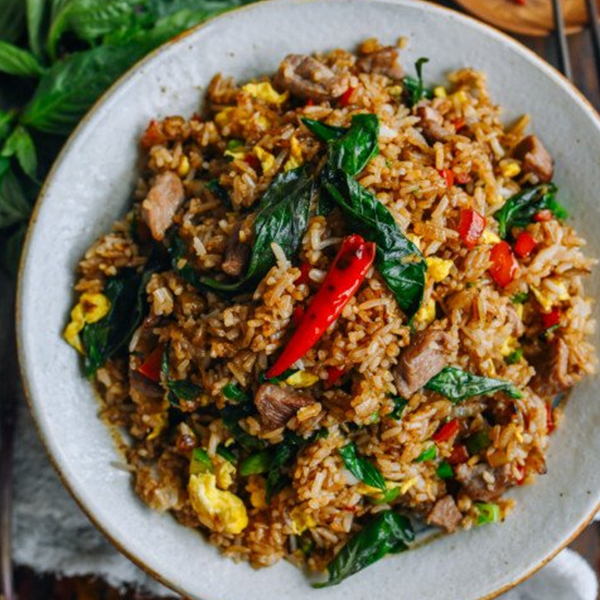 Who's Cafe? Shawlands  Thai Fried Rice with Korean Chicken